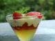 La marmelade de pêches au citron vert,  gelée verveine citronnelle et sorbet framboise selon Jean Sulpice !