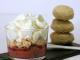 Verrine rhubarbe estragon, shortbread et espuma de chocolat blanc, tout un programme!