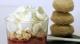 Verrine rhubarbe estragon, shortbread et espuma de chocolat blanc, tout un programme!