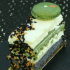 Entremets Zen, sésame noir matcha