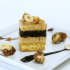 Millefeuille de crème brûlée noisette et myrtilles