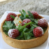 Tartelettes pistache framboise roquette