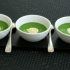 Velouté d’herbes oeufs de caille pochés