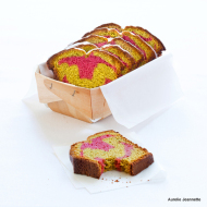 Cake Marbré Pistache Framboise,