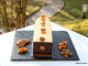 Bûche 2017 infiniment vanille, noisette et cacahuètes