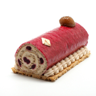 Bûche Roulée Cassis Marron