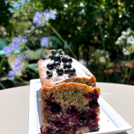 Cake cassis pavot huile d'olive