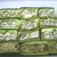 Courgettes farcies au chèvre frais