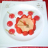 Dessert  fraises rhubarbe