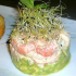 Tartare d’écrevisses et avocat croustillants de kadaïf