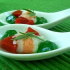 Quinoa, concombre tomate gambas en gelée d’agar agar