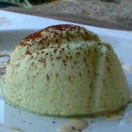 Bavaroise pistache au caramel épicé