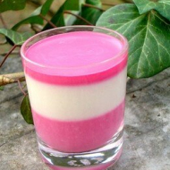 Panna cotta rose litchi en verrine