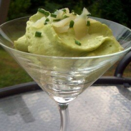 Espuma d'avocat au poisson fumé