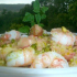 Salade de pêches aux crevettes