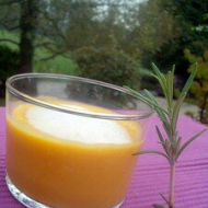 Crème de potimarron, écume parfumée