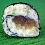Sushis sucrés, vanille marrons confits