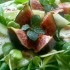 Salade sucrée salée chèvre figues et févettes