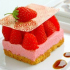 Entremets tout fraise sur sablé breton