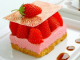 Entremets tout fraise sur sablé breton