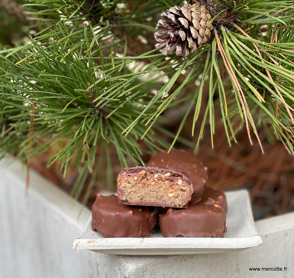 Tarte praliné noisette & ganache vanille · Aux délices du palais